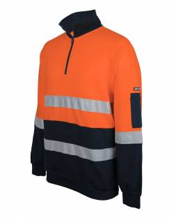 310 Cotton 1/2 Zip Fleece Hi Vis, Day/Night